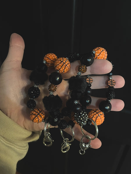 Basketball Wristlet Keychain