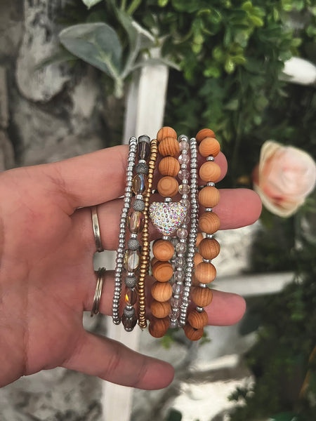 Woodsy Sparkley Bracelet Stack