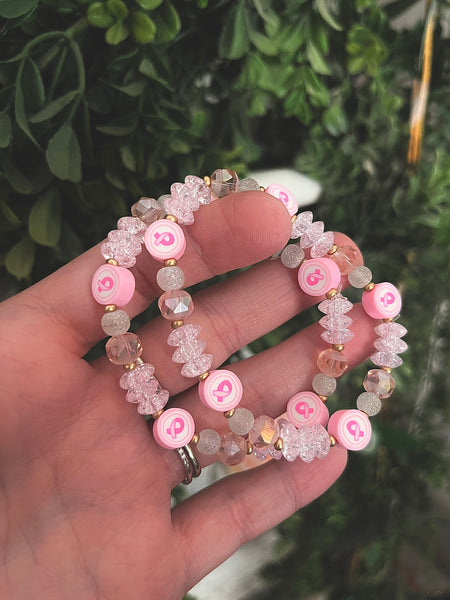 Light Pink Breast Cancer Bracelet