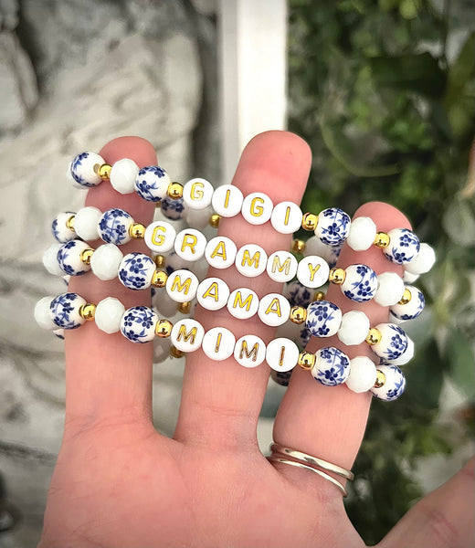 Custom Floral Mothers Bracelets