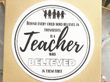 Black/Gold Teacher Bracelet Gift Set with gift box