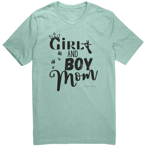 Girl and Boy Mom Tee (Mint)