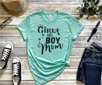 Girl and Boy Mom Tee (Mint)
